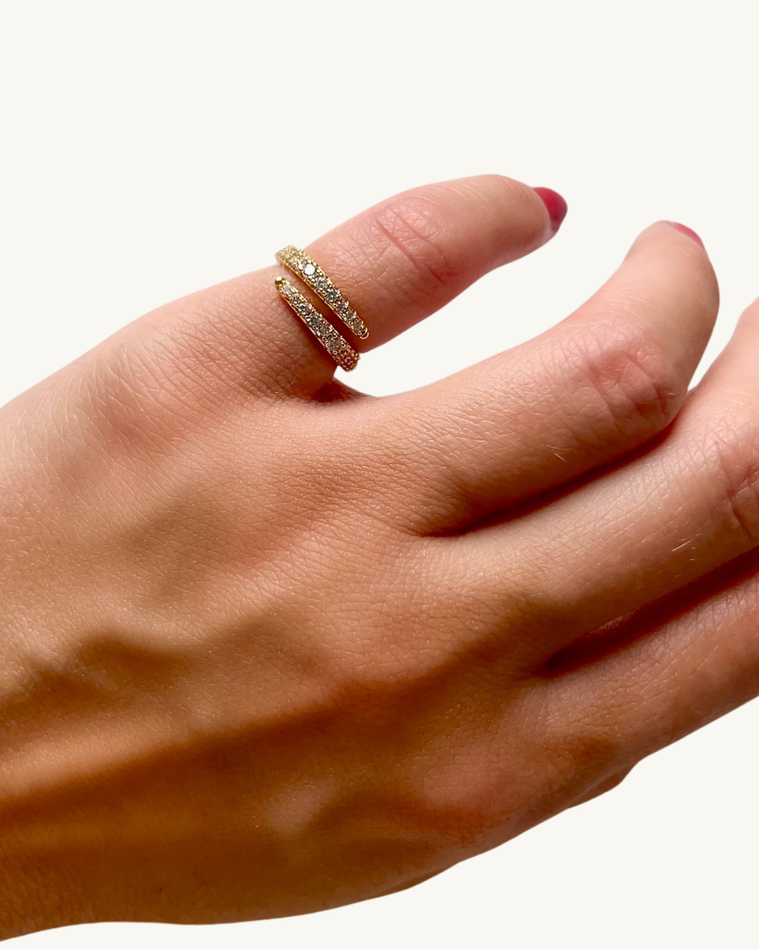 WHITNEY- PAVÉ WRAP PINKY LUXE RING
