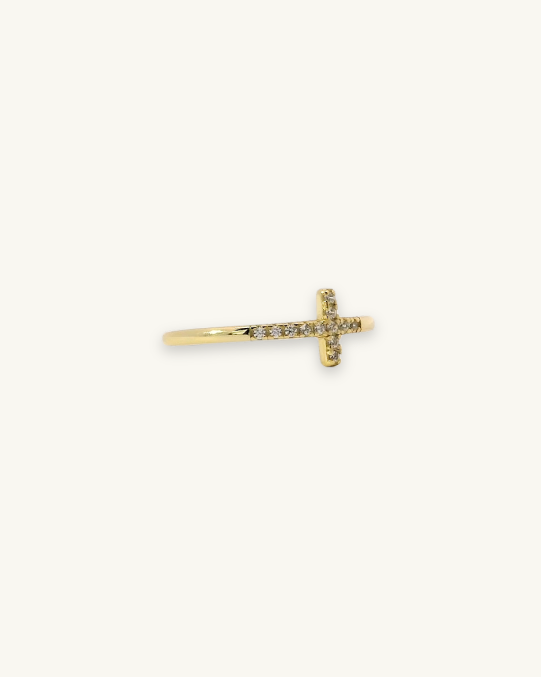 DIAMOND CROSS RING