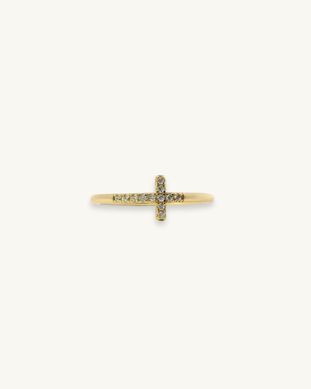 DIAMOND CROSS RING