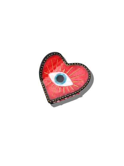 Lucky Eye Heart Hair Claw Clip
