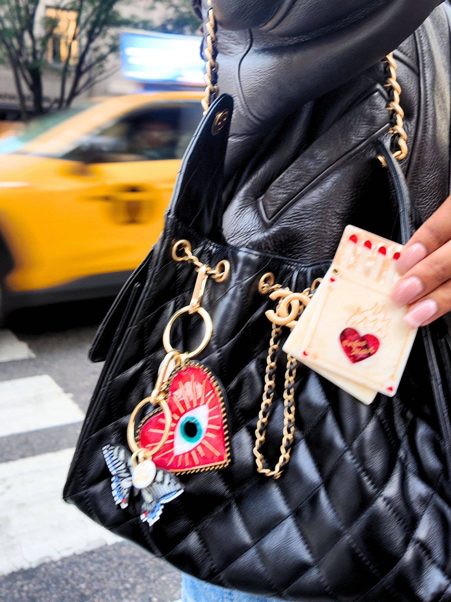 Lucky Eye Heart Bag Charm + Keychain