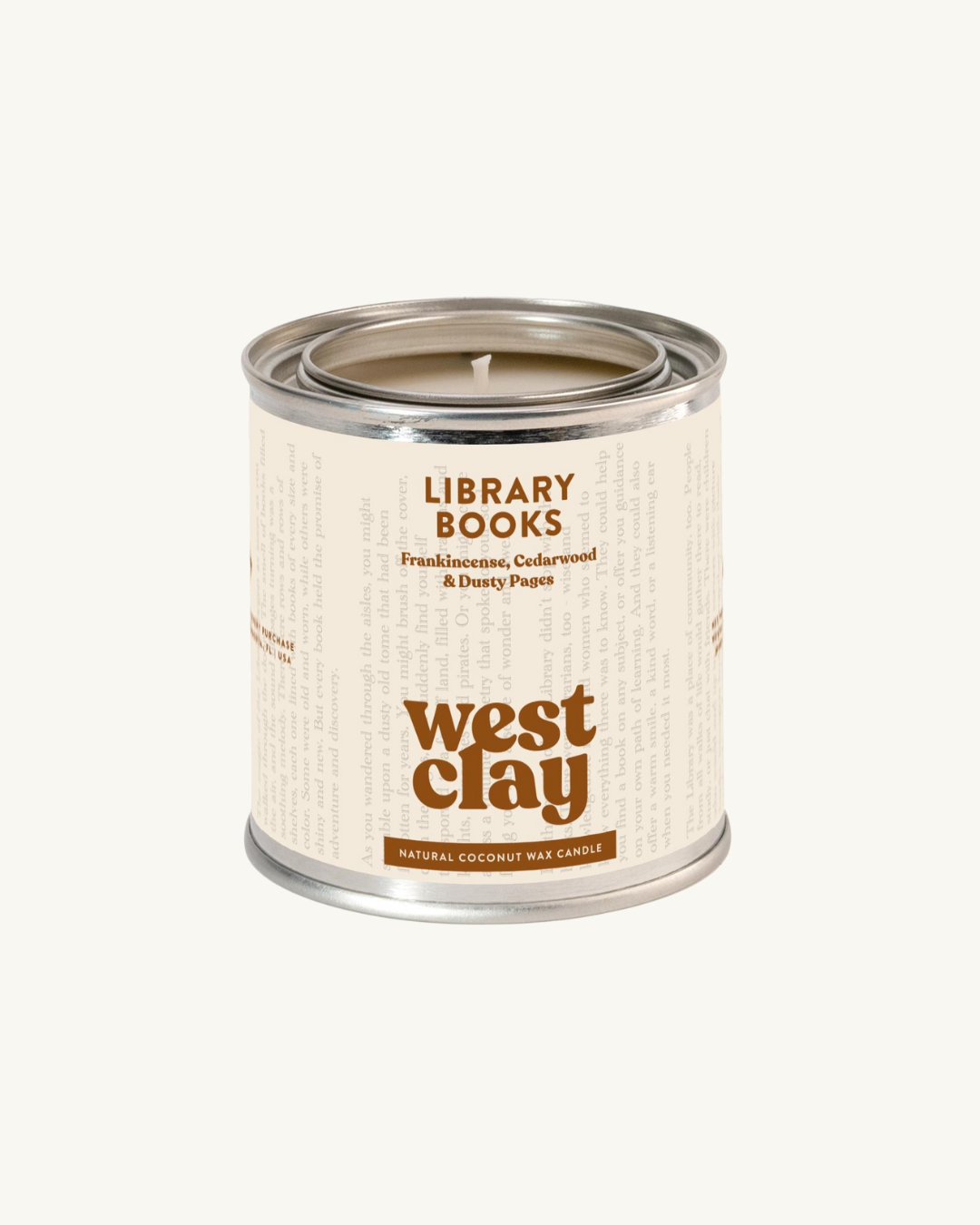 LIBRARY BOOKS CANDLE
