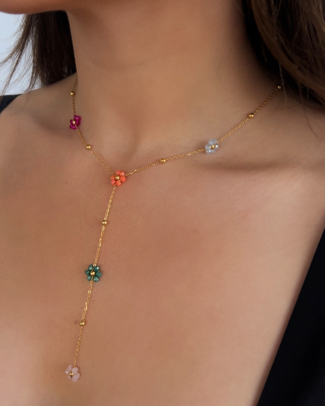 COLLIER LARIAT FLEUR