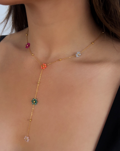 COLLIER LARIAT FLEUR