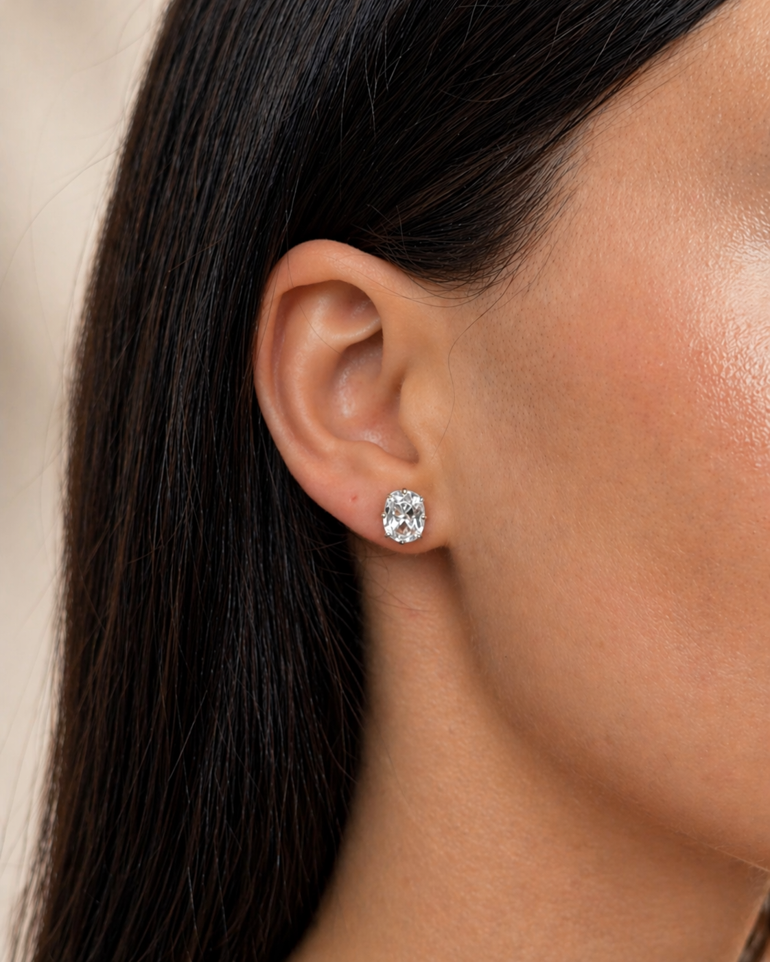 KATE - ELONGATED CUSHION LUXE STUDS