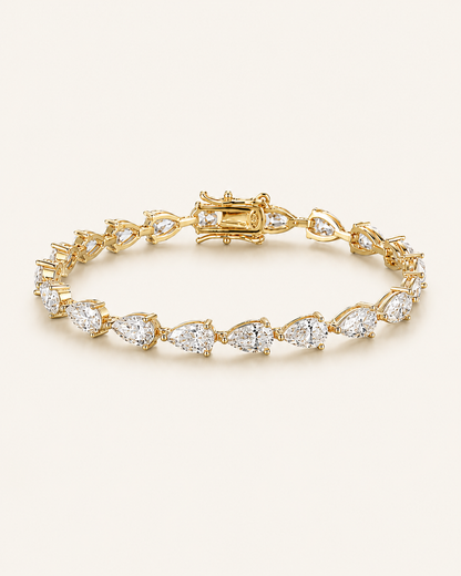 PEAR MOISSANITE TENNIS BRACELET