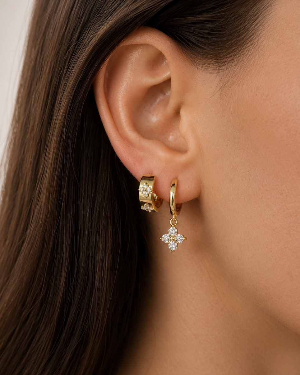 CLEO DROP MOISSANITE HUGGIE