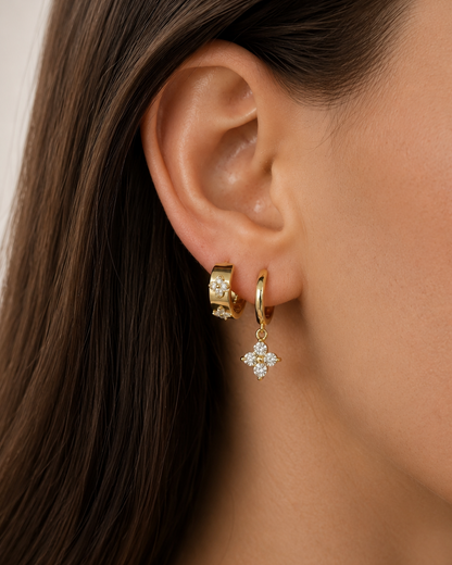 CLEO DROP MOISSANITE HUGGIE