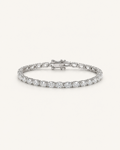 E/W OVAL MOISSANITE TENNIS BRACELET