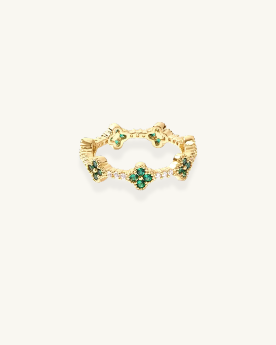 EMERALD CLEO RING