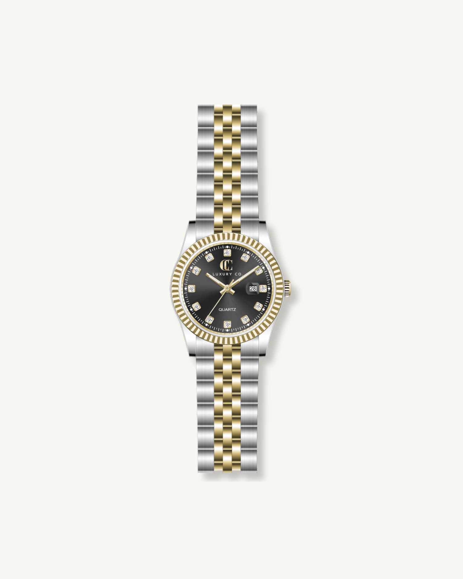 31MM CLASSIC WATCH - TWO TONE + BLACK