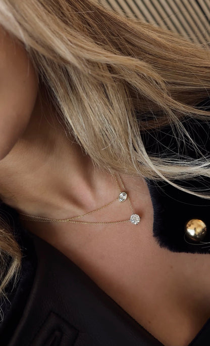 FLOATING DIAMOND SOLITAIRE NECKLACE