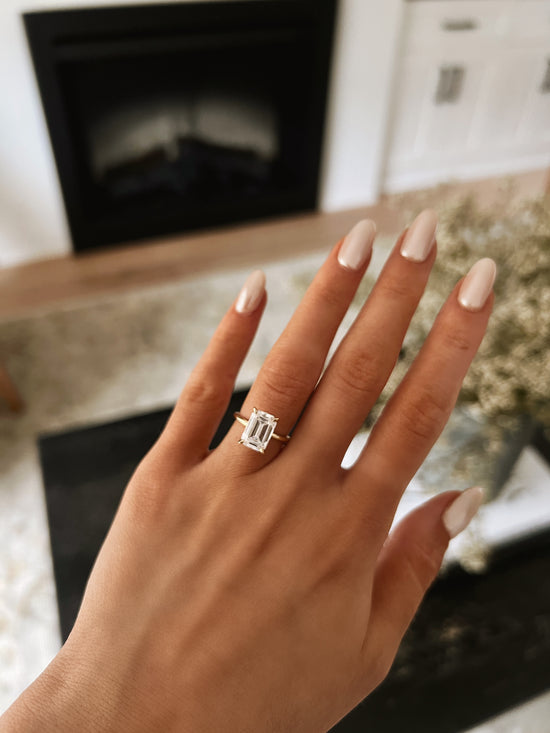 3.5ct EMERALD CUT SOLITAIRE
