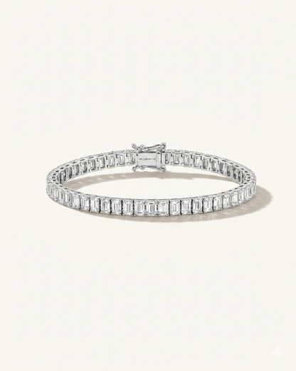 Emerald Moissanite Tennis Bracelet