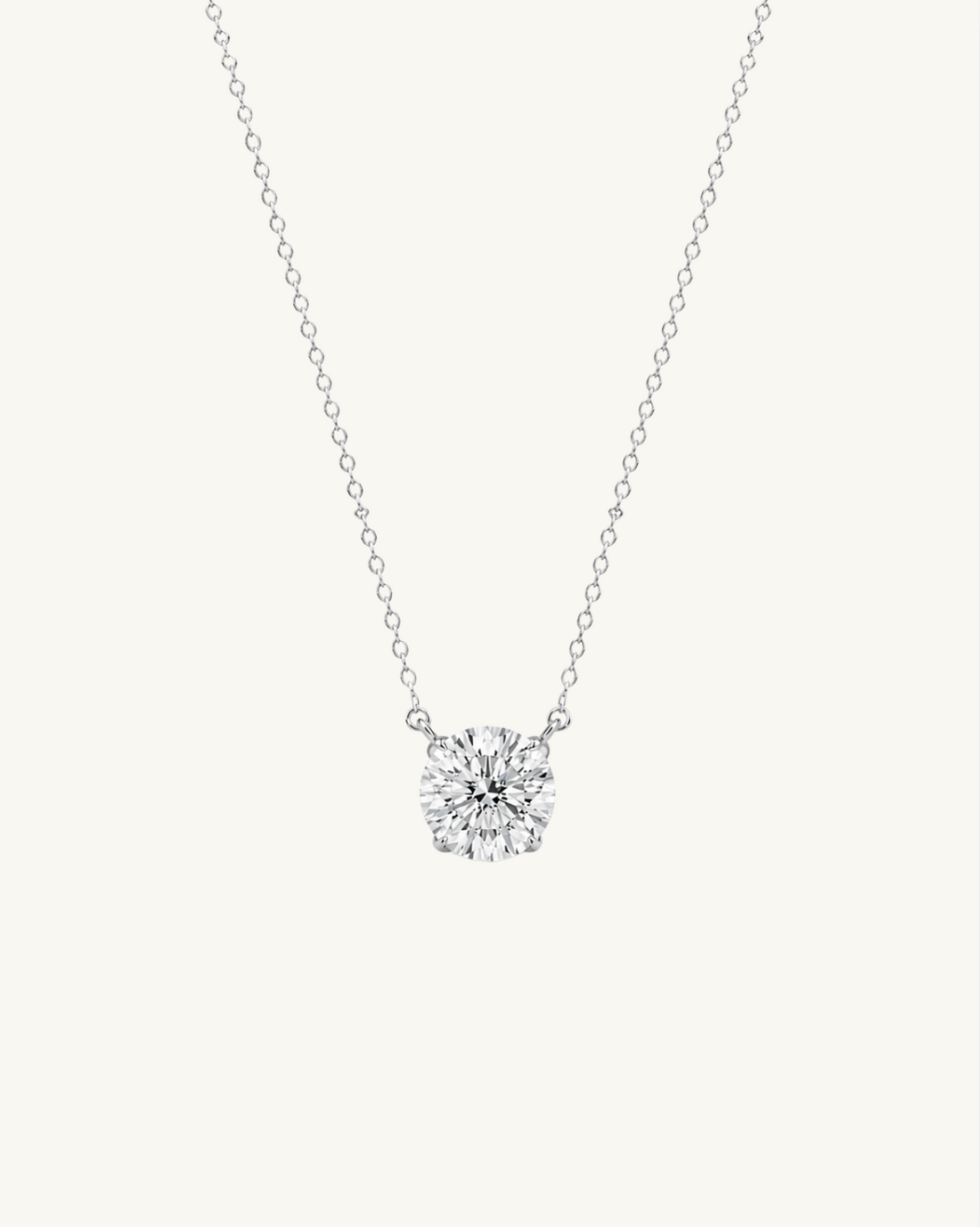 MOISSANITE SOLITAIRE NECKLACE (5mm - 8mm)