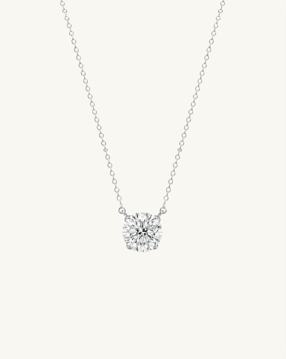 MOISSANITE SOLITAIRE NECKLACE (5mm - 8mm)