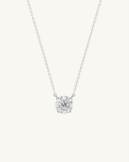 MOISSANITE SOLITAIRE NECKLACE (5mm - 8mm)