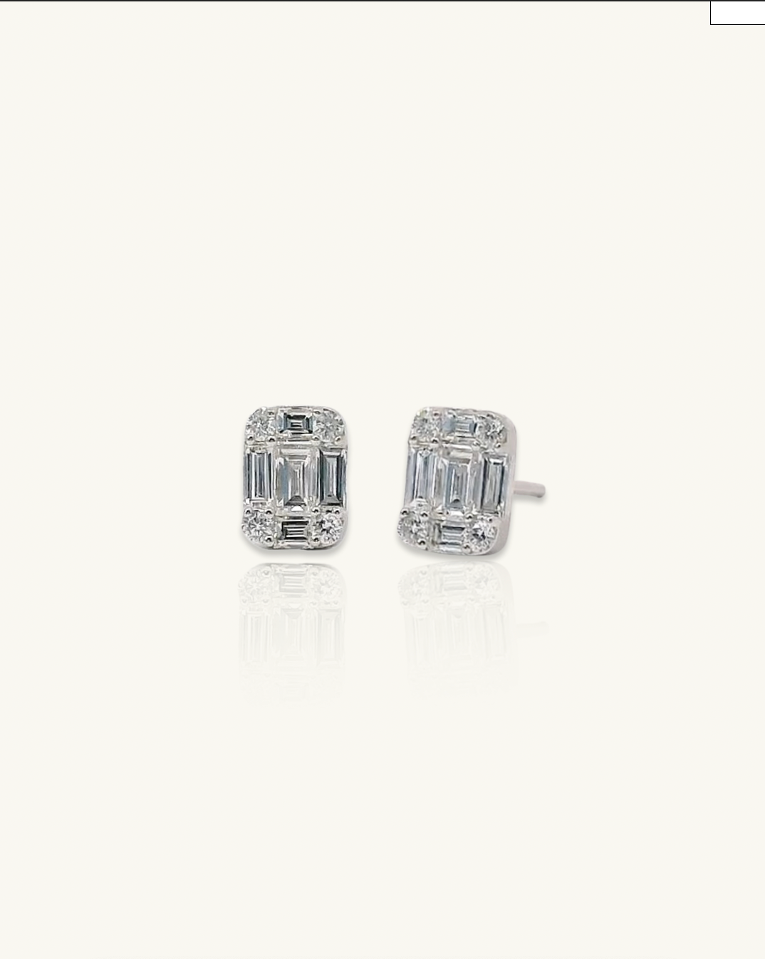 EMERALD ILLUSION DIAMOND STUDS