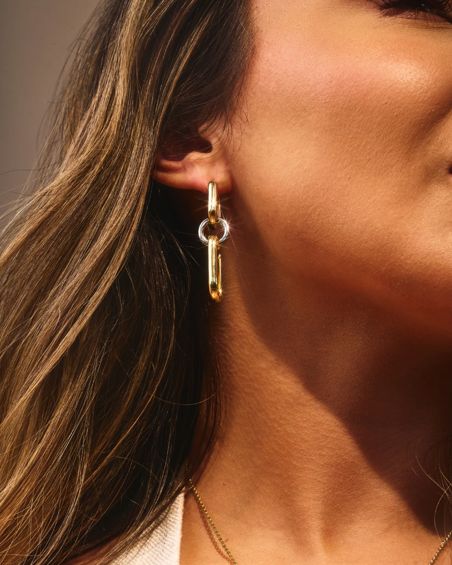 GEMMA TWO-TONE EARRING