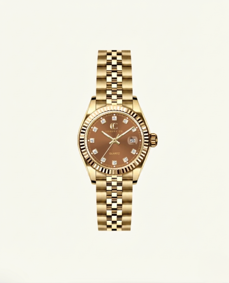 31MM GOLD &amp; BROWN - CC CLASSIC WATCH
