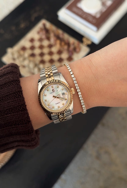 TWO-TONE &amp; MOTHER OF PEARL - CC CLASSIC WATCH