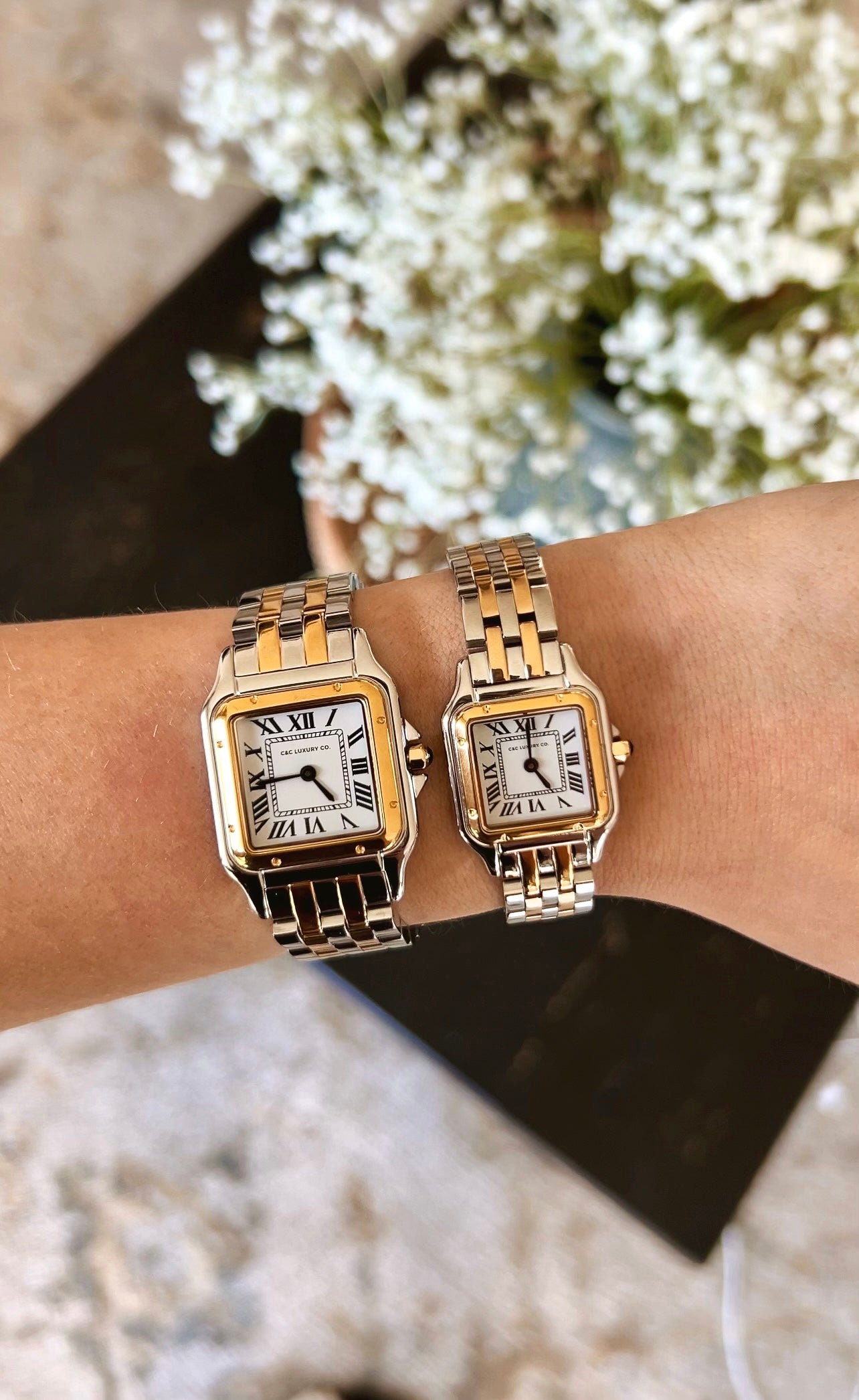 Two tone luxury watch sale