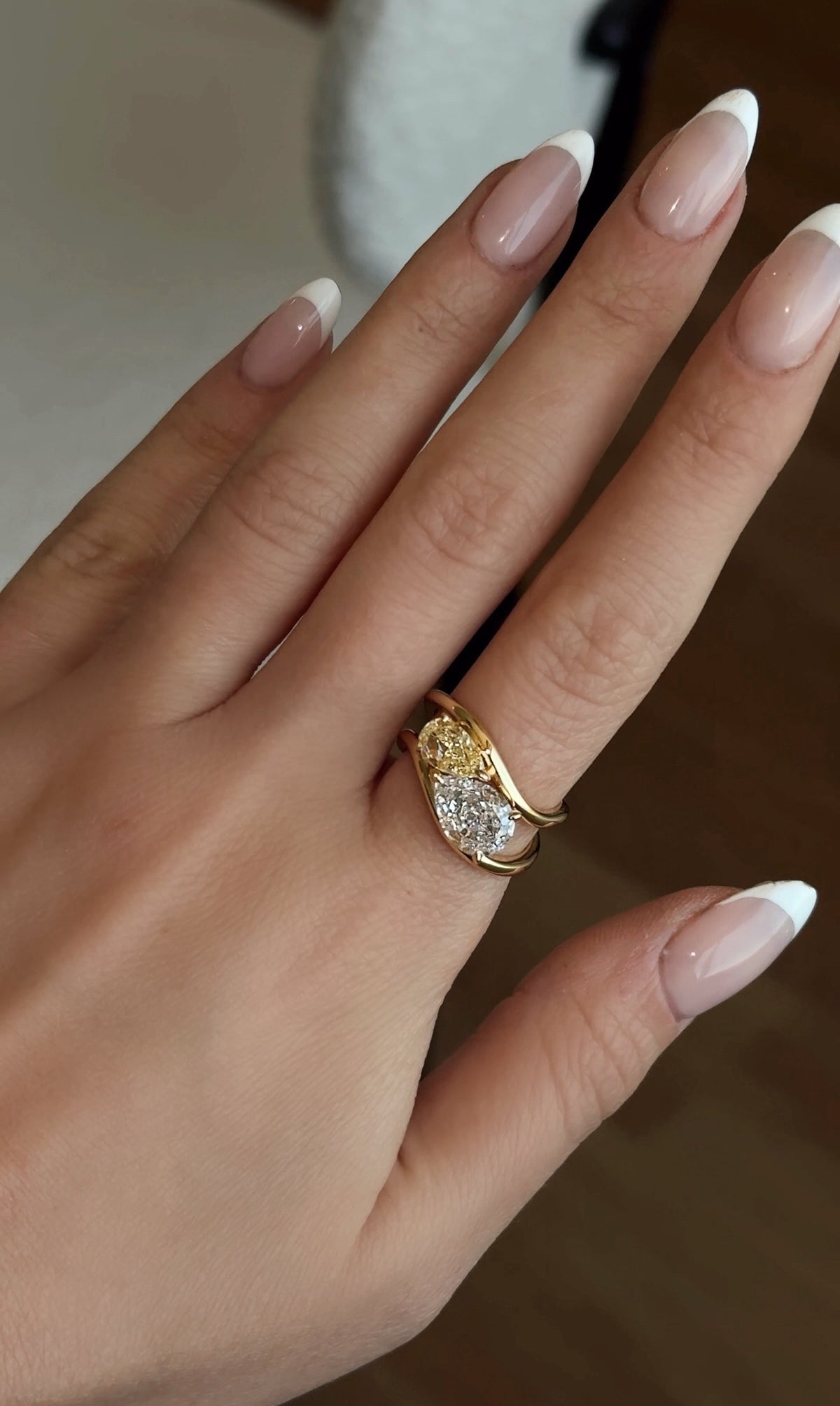 HALLIE - PEAR DUO LUXE RING