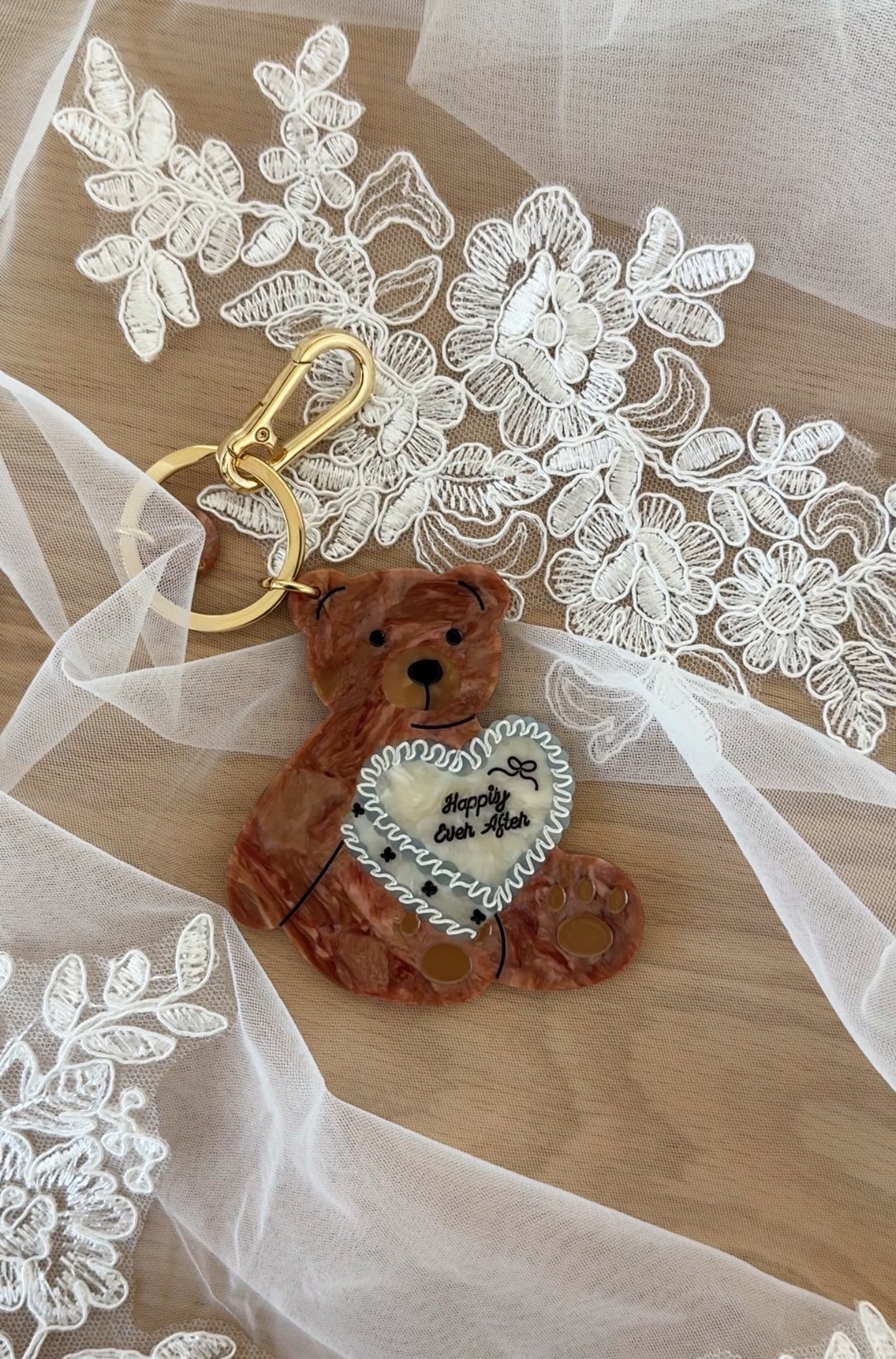 Happily Ever After Bear Bag Charm + Keychain
