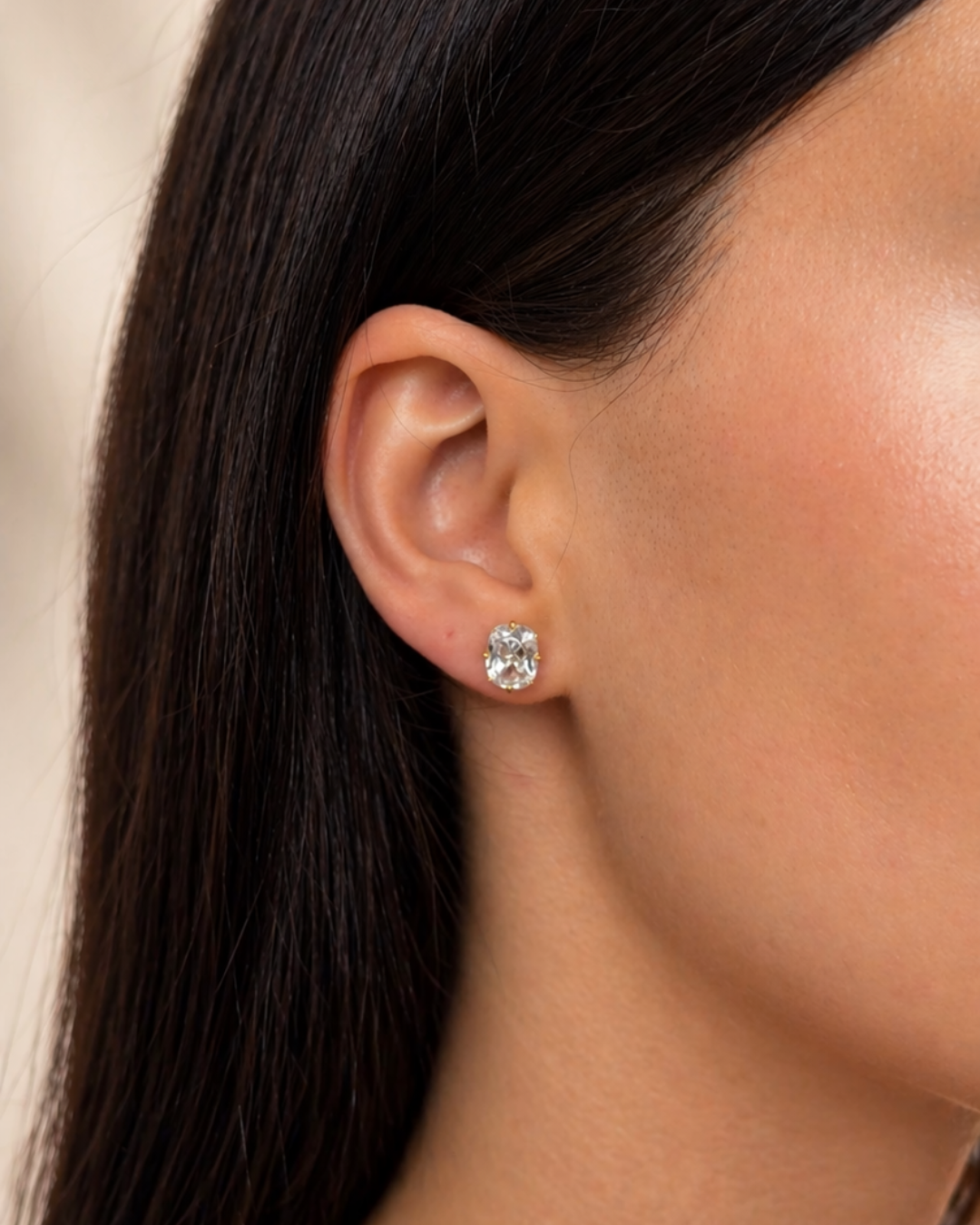 KATE - ELONGATED CUSHION LUXE STUDS