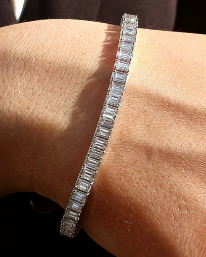 Emerald Moissanite Tennis Bracelet
