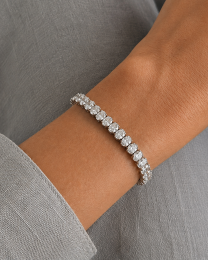 Oval Moissanite Tennis Bracelet
