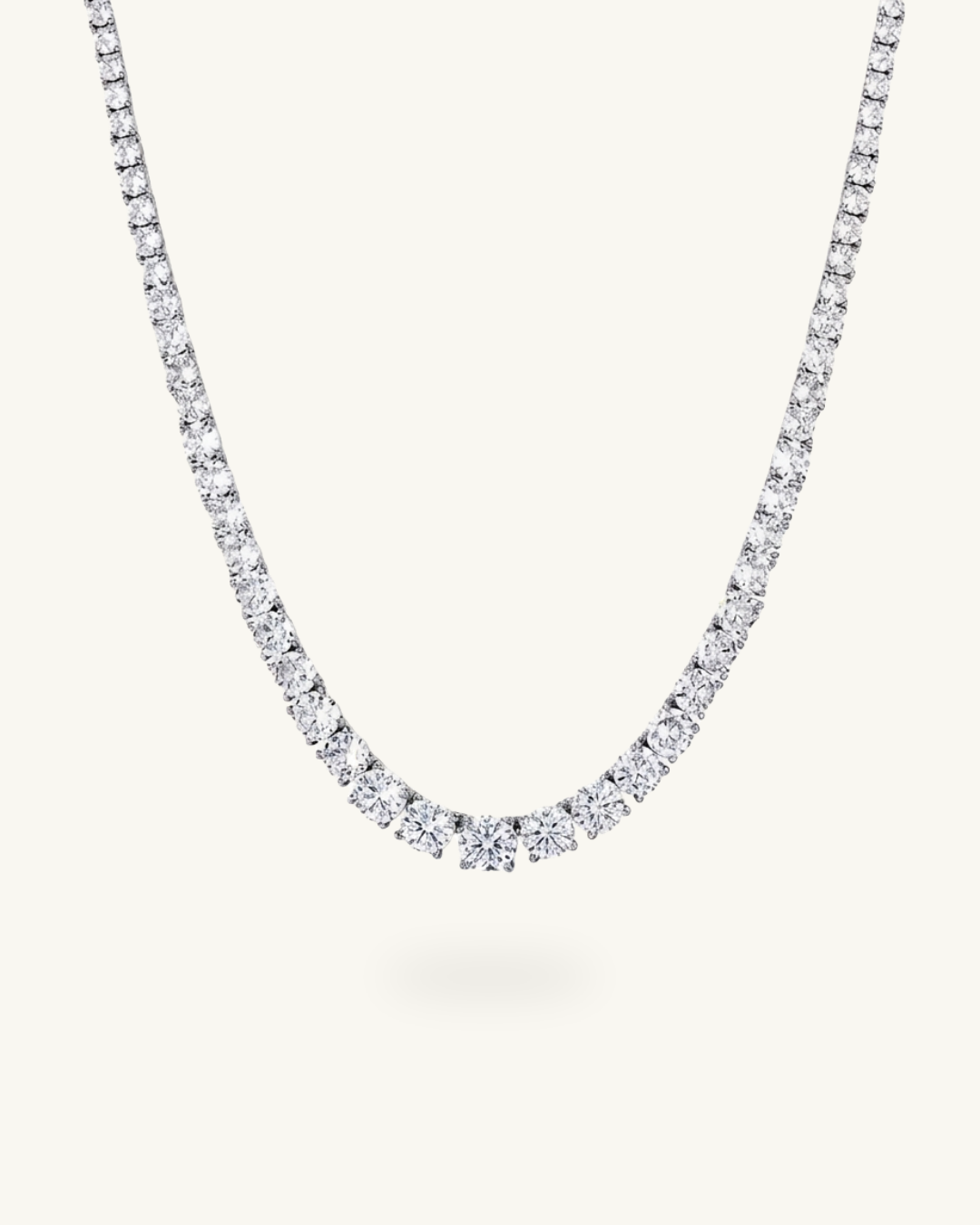 Graduated Moissanite Tennis Necklace