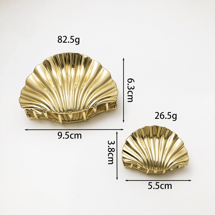 Shell-Shaped Metal Hair Claw Clips