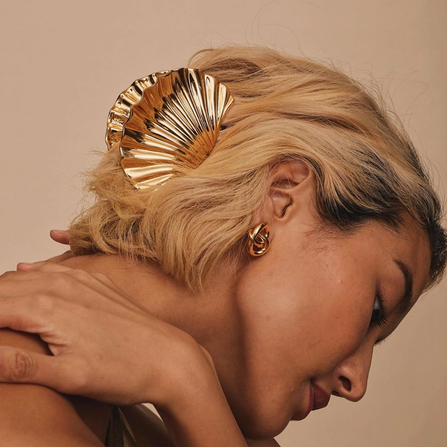 Shell-Shaped Metal Hair Claw Clips