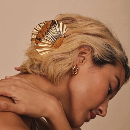 Shell-Shaped Metal Hair Claw Clips