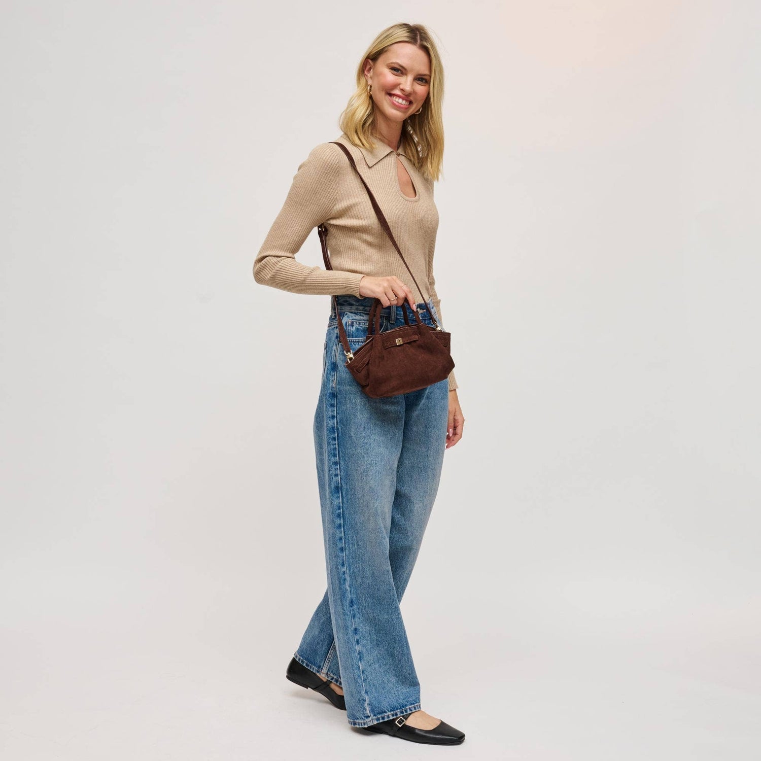 Selena - Faux Suede Crossbody