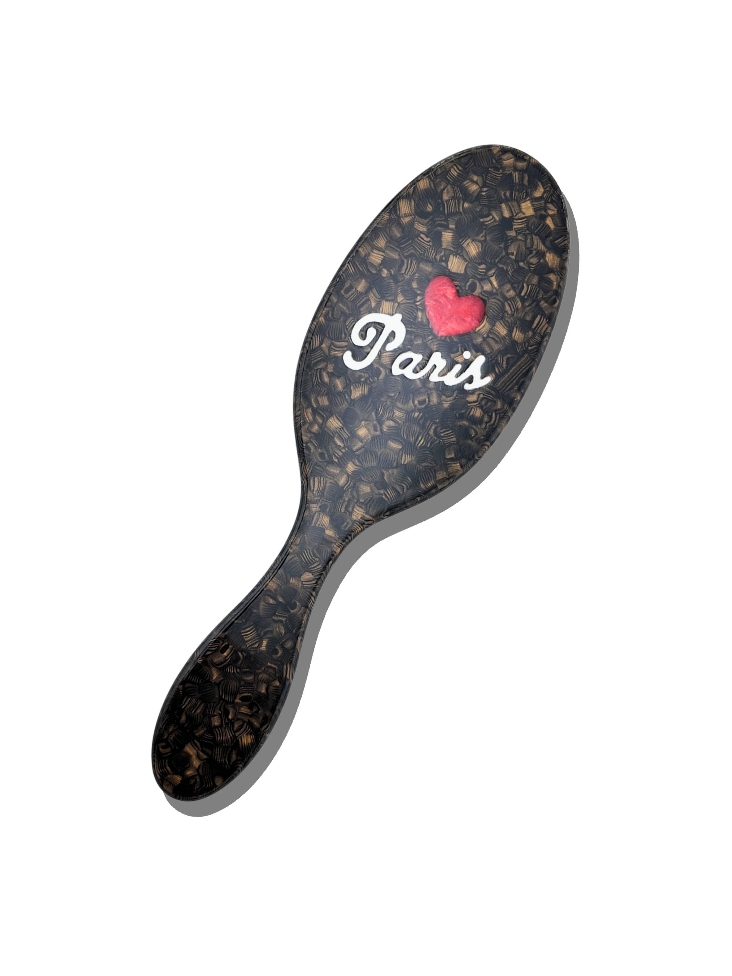 Heart Paris Great Hair Day Brush