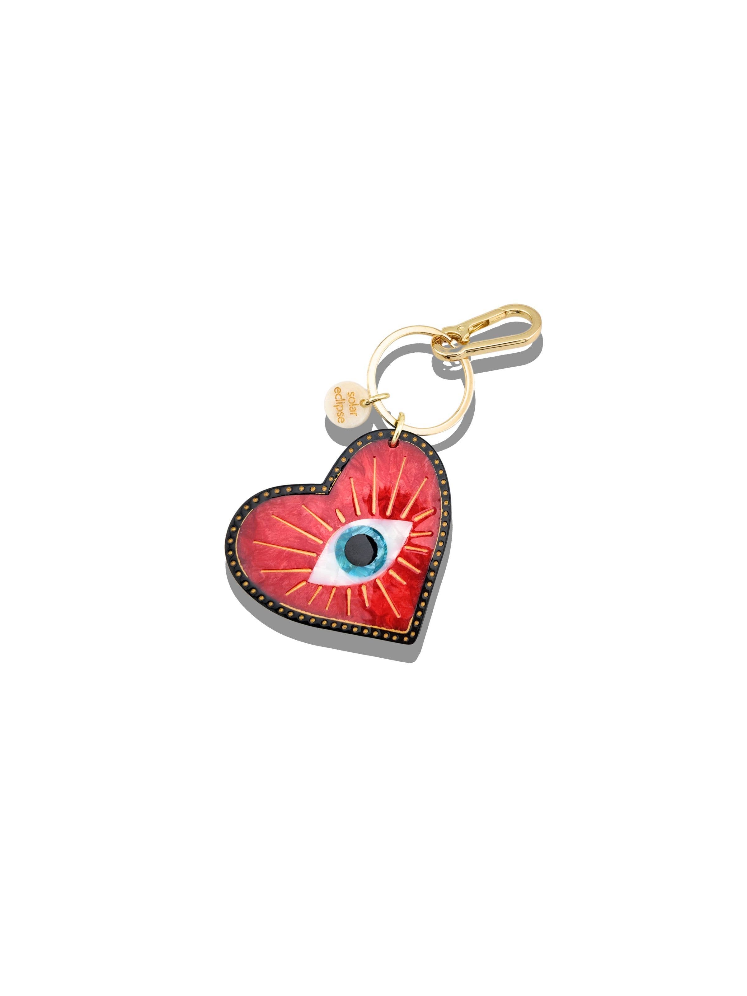 Lucky Eye Heart Bag Charm + Keychain