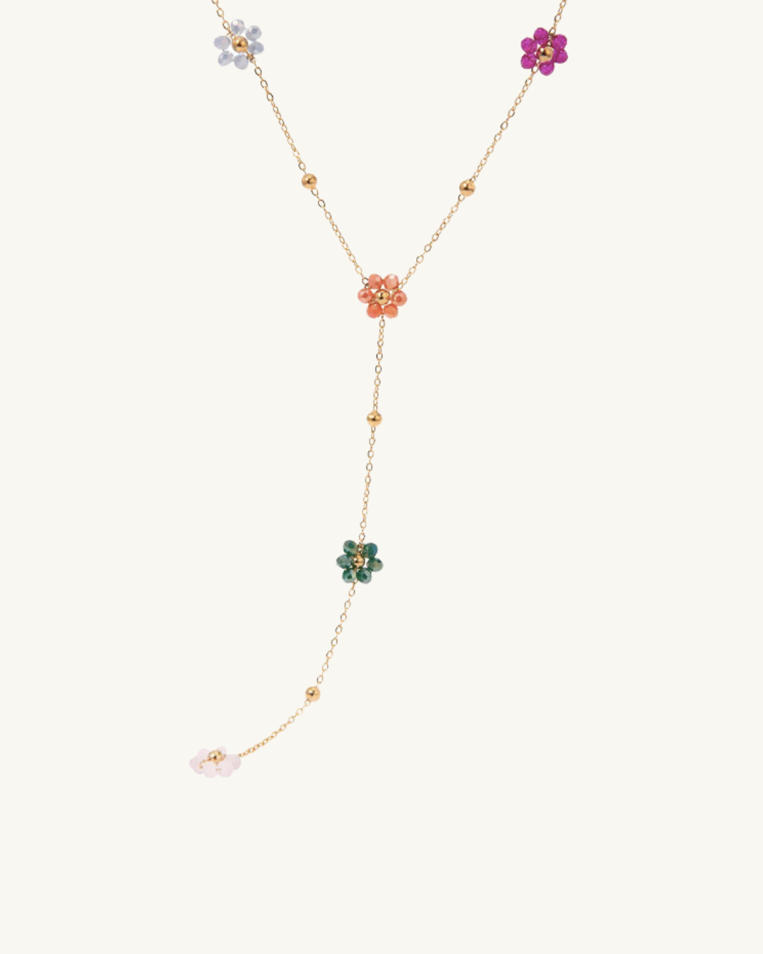 FLEUR LARIAT NECKLACE