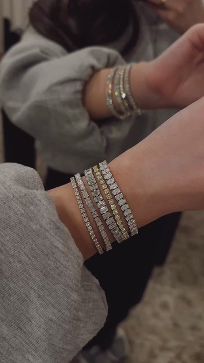 Emerald Moissanite Tennis Bracelet