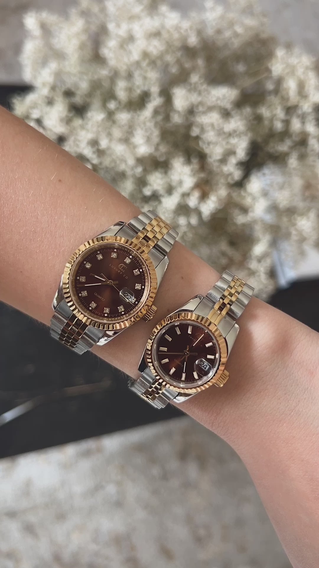 TWO-TONE &amp; BROWN - CC CLASSIC WATCH