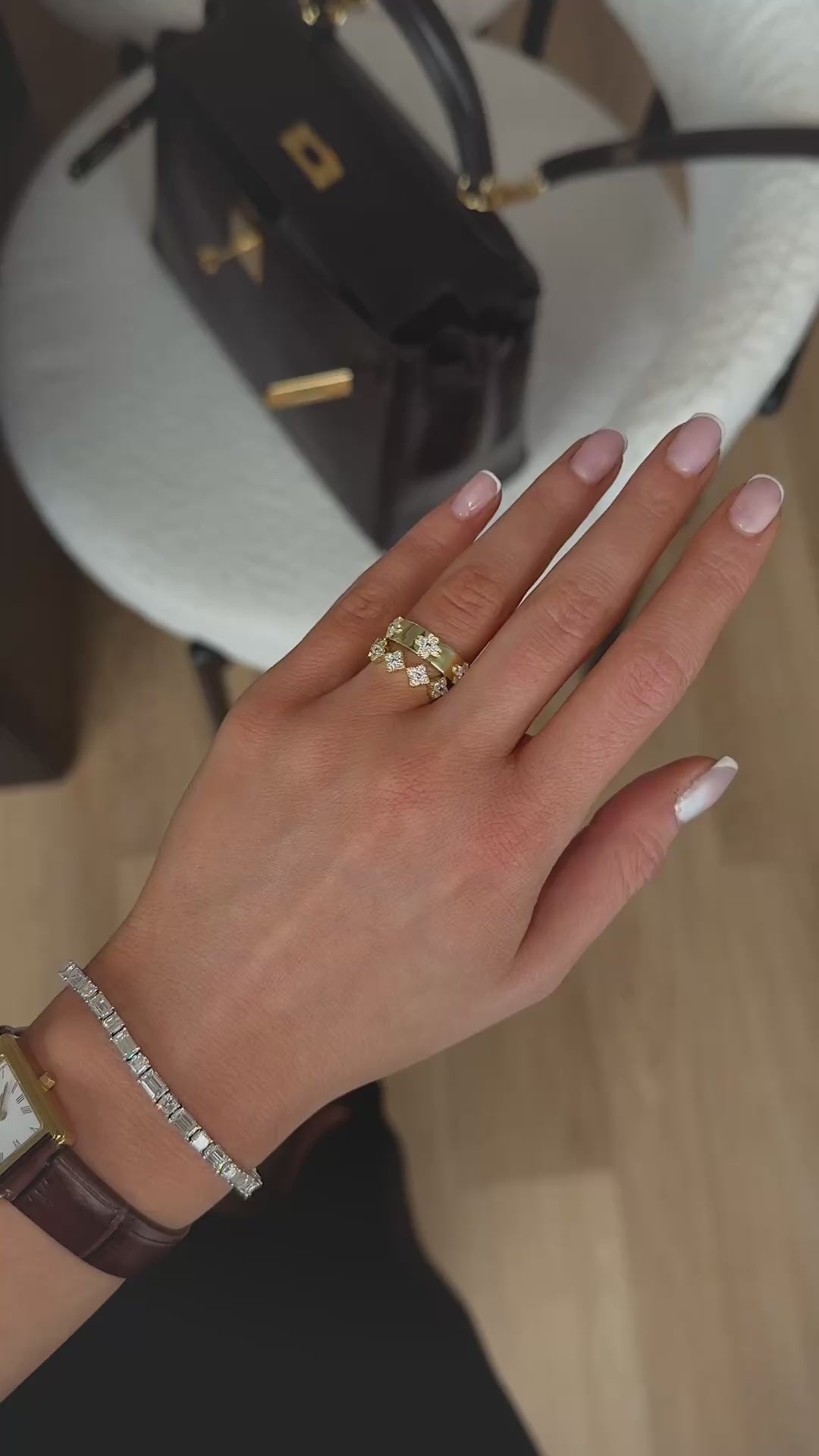 Cleo Cigar Moissanite Band