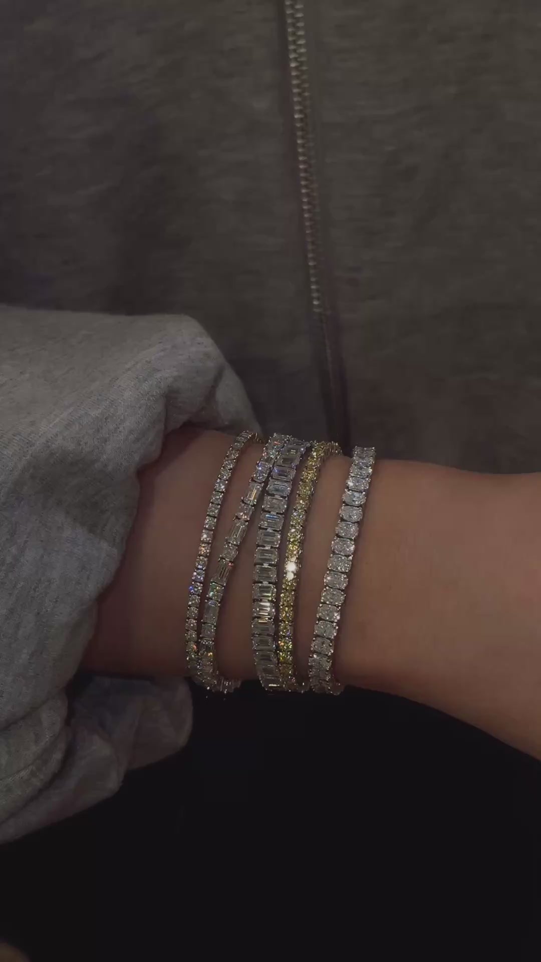 Emerald Moissanite Tennis Bracelet