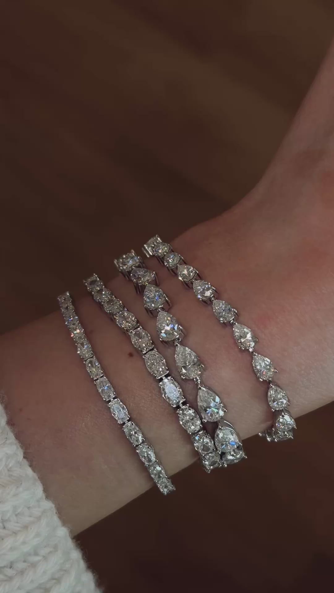 PEAR MOISSANITE TENNIS BRACELET
