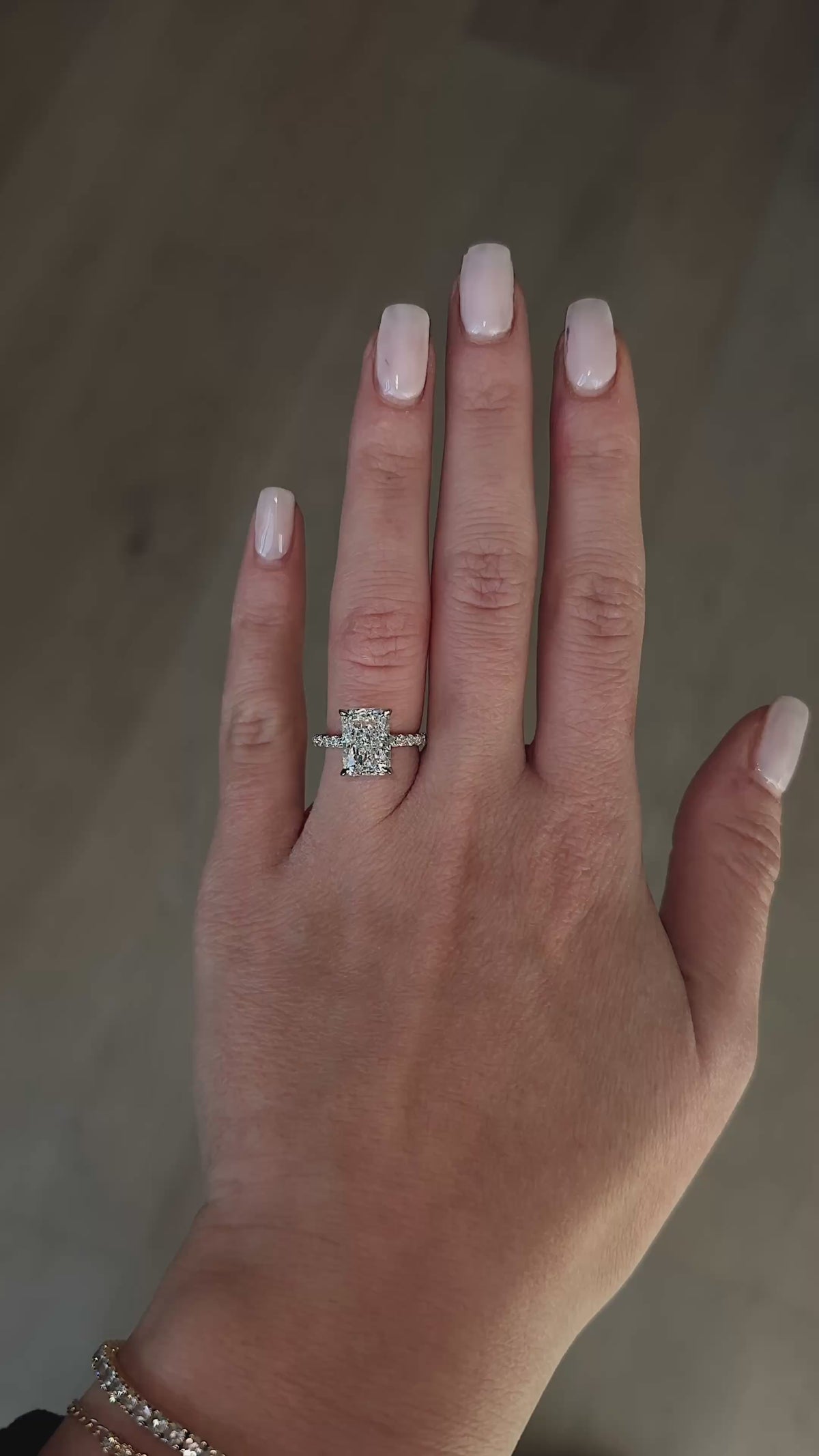 SLOANE - SOLITAIRE RADIANT 3 CARATS ARGENT LUXE
