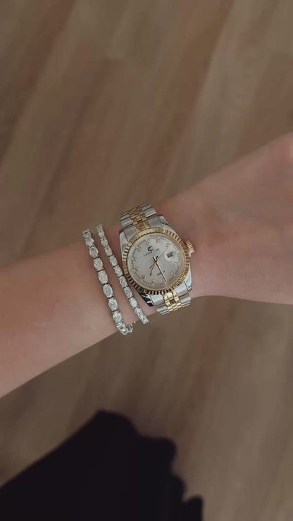 E/W OVAL MOISSANITE TENNIS BRACELET