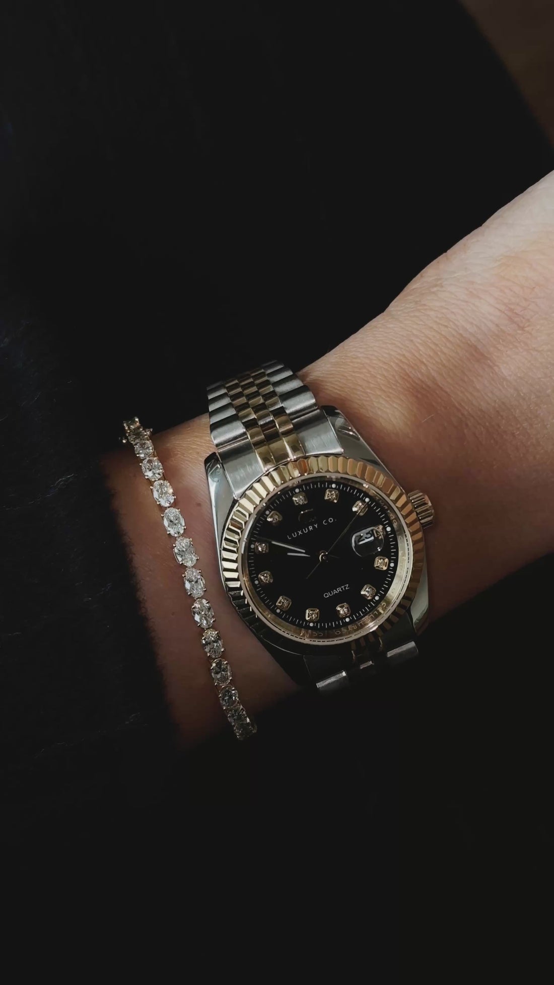 TWO-TONE &amp; BLACK - CC CLASSIC WATCH