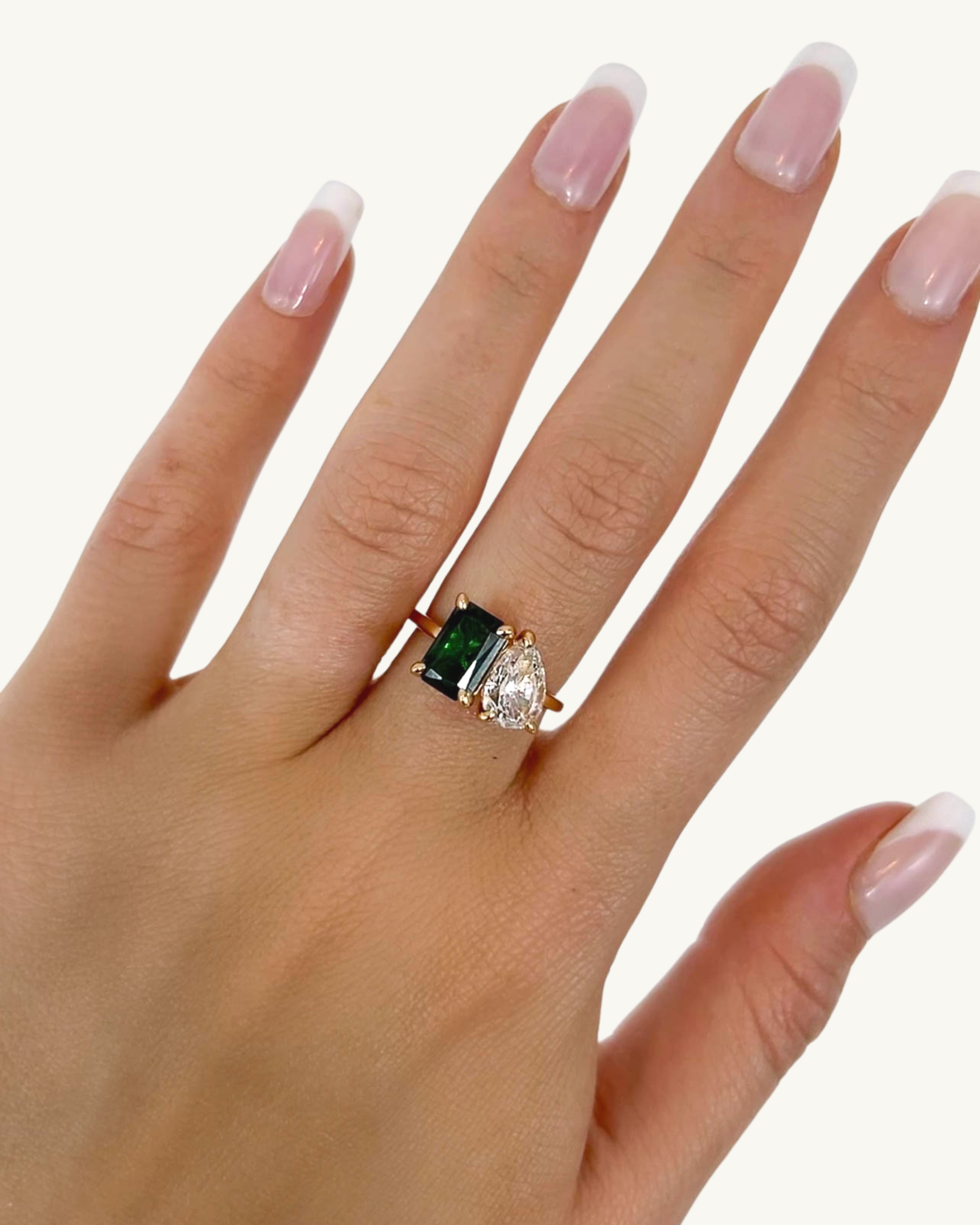 EMERALD Toi-Et-Moi Luxe Ring