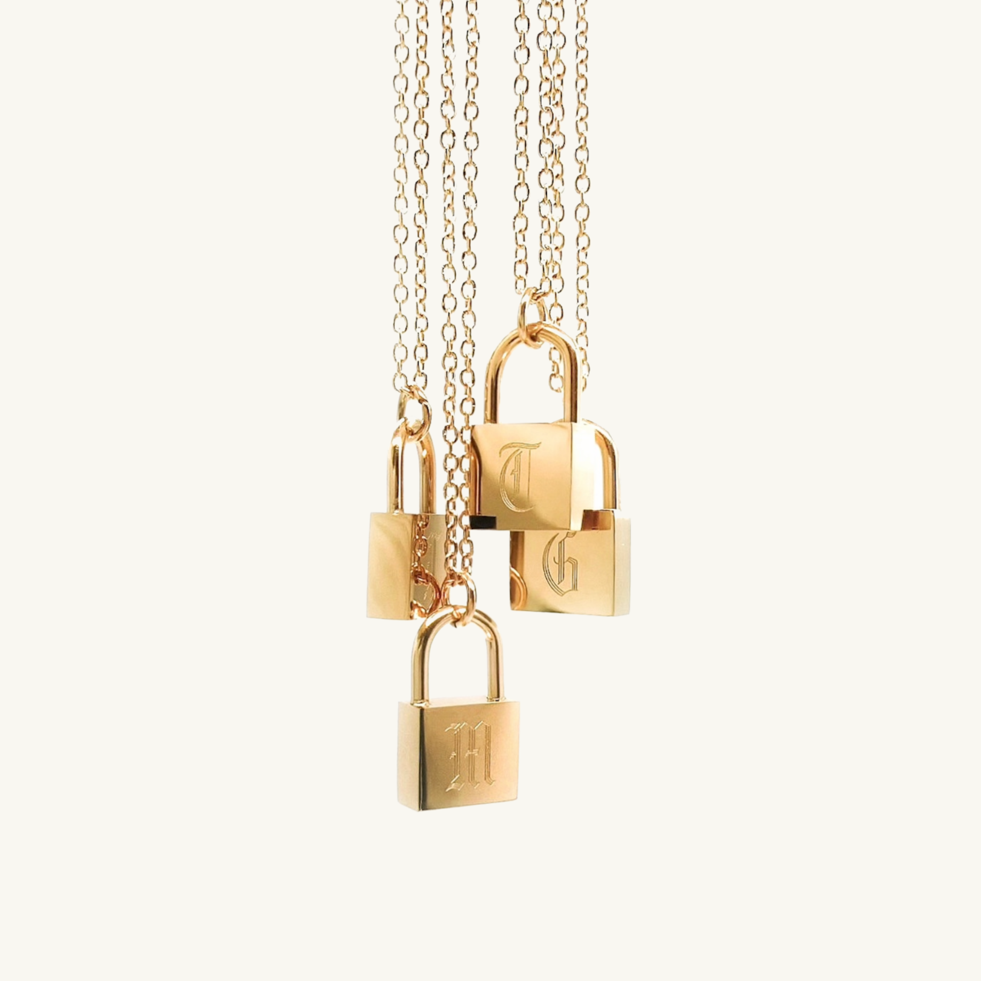 GOLD MICRO LOCK NECKLACE