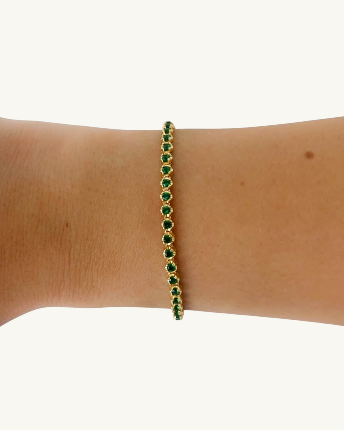 BRACELET TENNIS DE LUXE - Émeraude